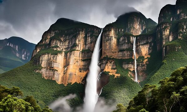 Fall Salto Angel in Venezuela.
