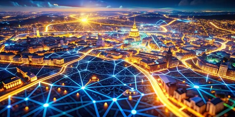 Modern Lviv City Map Animation: A to B Navigation Guide