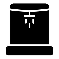 Plastic Shower Stall Glyph Icon