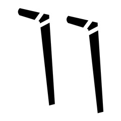 Straw Stalk Plastic Glyph Icon