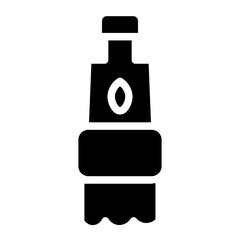 Water Bottle Plastic Glyph Icon