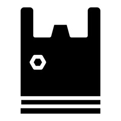 Plastic Bag Recycle Glyph Icon