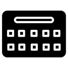 Calendar Time Date Glyph Icon