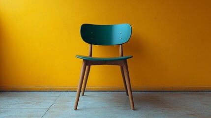 Stool on Yellow Background