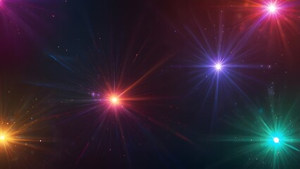 Naklejka premium Colorful Lighting lens flare background 