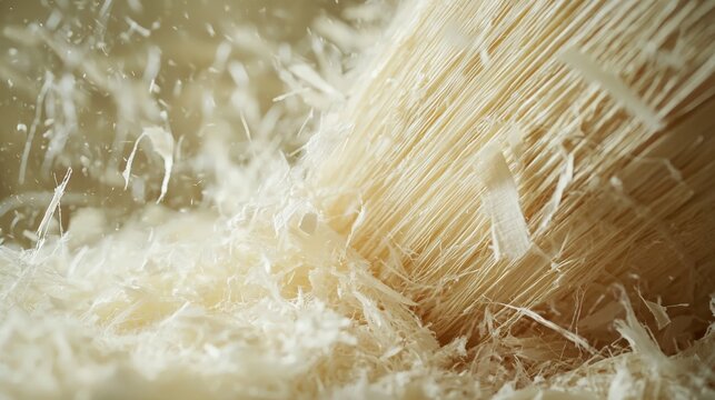 Crafting handmade paper from bamboo fibers with intricate detailing in high resolution