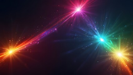 Naklejka premium Colorful Lighting lens flare background 