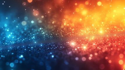 Blurry Image of Colorful Lights on a Black Background