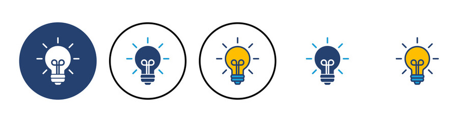 Lamp icon vector. Light bulb icon vector. idea symbol.