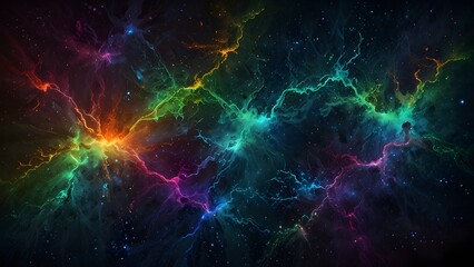 Fototapeta premium A mesmerizing mysterious galaxgalaxy colored hangs on the wallpaper