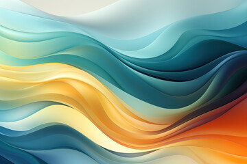 Obraz premium Dynamic, colorful abstract background with smooth, flowing waves. Gradient hues blend seamlessly, creating a visually appealing and modern design.
