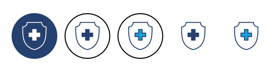 Health insurance icon vector. Insurance health document icon