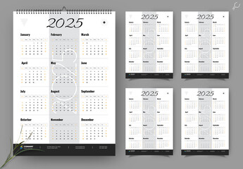 White Calendar 2025 Template