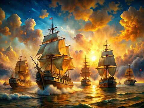 Napoleonic Wars: Cape Trafalgar 1805 - Dramatic Naval Battle Scene
