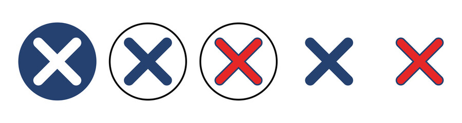 Obraz premium Close vector icon. Delete icon vector. cross sign