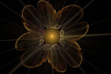 Computer generated fractal pattern and shape