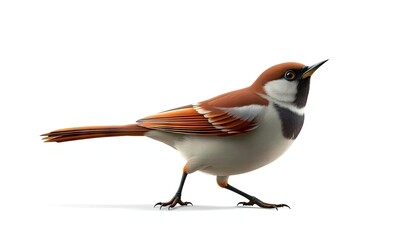 Obraz premium Digital illustration of a bird in profile