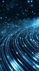 Naklejka premium Abstract 3D Blue Lines Background