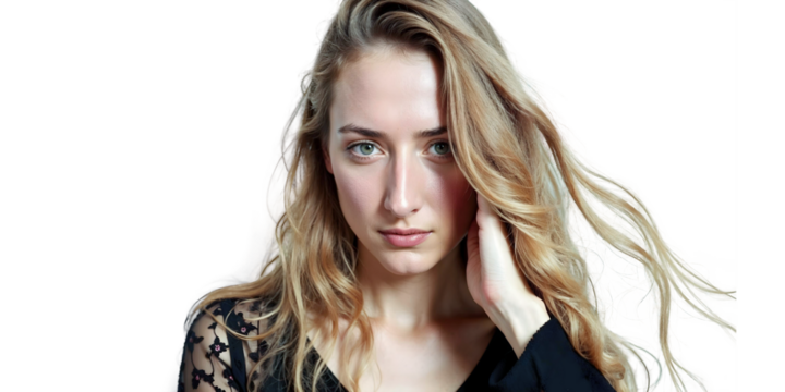 portrait of a woman with blond hair 