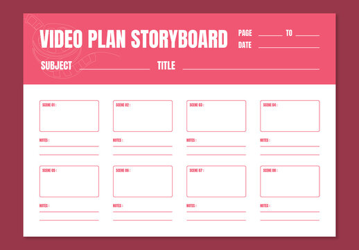 Creative Visual Storyboard Layout Template