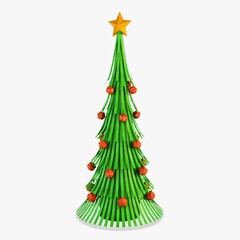 Colorful paper Christmas tree decoration for festive season