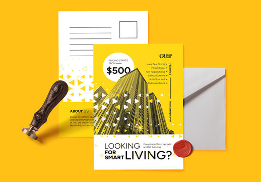 Vibrant Postcard Design Layout