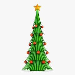 Festive paper Christmas tree topped with a star