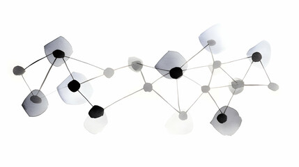 Abstract Watercolor Network Illustration