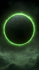 Green Nebula Planet Illustration