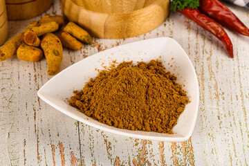 Indian cuisine - curry powder for culinary