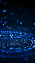 Abstract Blue Glow 3D Background