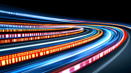 Abstract 3D Light Trails Background