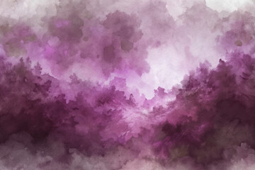 Abstract watercolor landscape, purple hues, soft textures, dreamy atmosphere, artistic background, nature-inspired design.