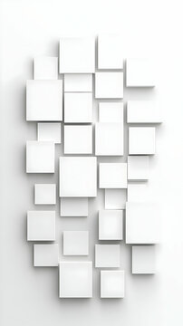 Abstract 3D White Rectangle Background
