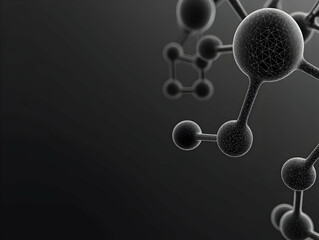 Dark Abstract 3D Molecular Structure