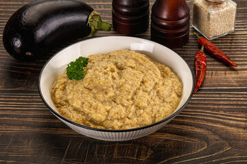 Eggplant dip - Mutabal with tahini paste