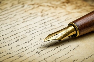 Aged paper, elegant pen, cursive script.