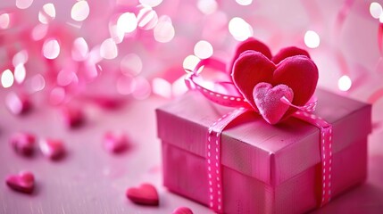 Unveiling the Enchanting Valentine's Day Pink Gift box background