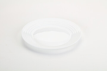 White ceramic empty plate dishware