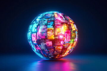 Colorful Glowing Orb of Information Chaos