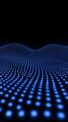 Abstract Blue Light Dots Background