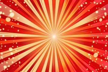 red orange yellow spectrum rays of light from the center show explosion burst illustration picture comic radial bubbles