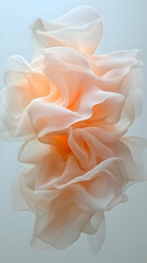 Abstract Peach Fabric Drape Illustration