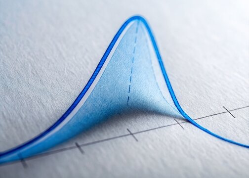Normal Distribution Curve Graph, Statistics Data Chart, Bell Curve Illustration, Probability Distribution, Math Concept Diagram