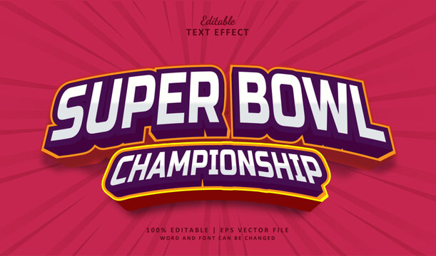 Super Bowl Championship Editable Text Effect Style 3d Vintage