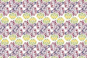 abstract floral seamless pattern with vintage designs and ethnic elements for fabric wallpaper and textile decoration