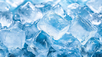 Obraz premium Ice cube food background, Different crystals of ice