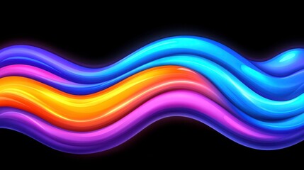 Abstract Colorful Wave Background with vibrant colors, smooth curves, and dynamic motion, perfect for modern design and artistic wallpapers