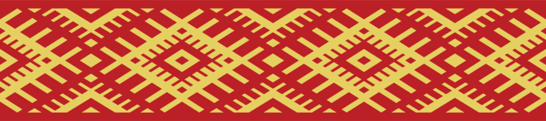 Ethnic border ornament. Geometric ethnic oriental seamless pattern. Stripe vector illustration. Native American Mexican African Indian tribal style. Design border, textile, fabric, clothing, carpet.