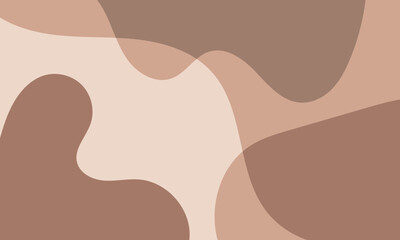 Coffee cream background. Abstract cover shapes. Warm latte chocolate print. Vector